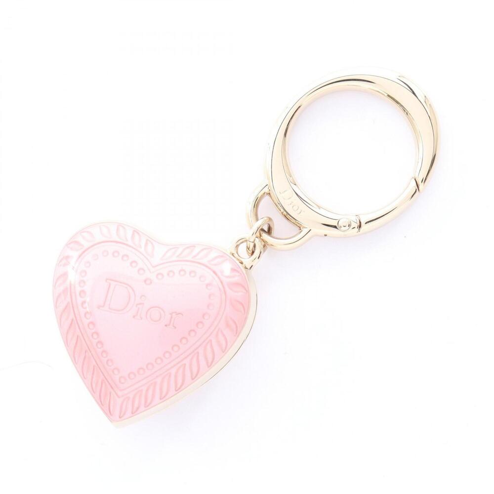 Christian Dior Dior Heart Charm Mirror Accessory GP Women's Pink/Gold Tone